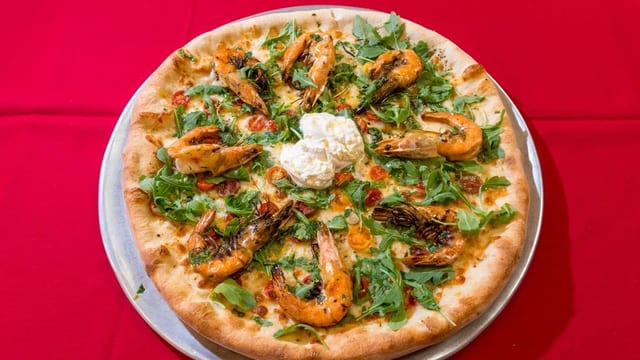 Combo Seafood Pizza.